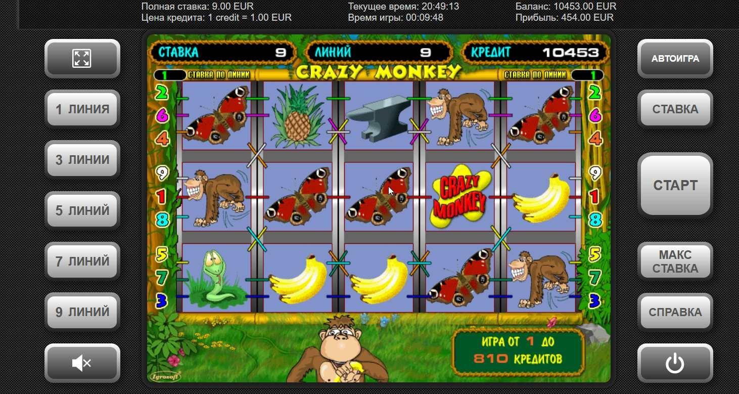 crazy monkey играть на реальные деньги